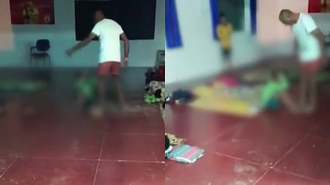 വീട്ടിലേക്ക് ഫോൺ വിളിച്ചതിന് ആദ്യം ചോദ്യം ചെയ്യൽ, പിറകെ വിദ്യാർഥിയെ നിലത്തിട്ട് തൊഴിച്ച് അധ്യാപകന്റെ ക്രൂരത