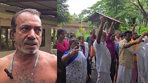 മർദനമേറ്റ ഡേവിസ്, നാട്ടുകാരുടെ പ്രതിഷേധം