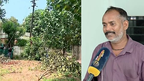 ഒടുവിൽ നീതി.. കൊല്ലത്ത് ലോട്ടറി തൊഴിലാളിയുടെ ഭൂമിയിൽ കെഎസ്ഇബി അനധികൃതമായി സ്ഥാപിച്ച സ്റ്റേ കമ്പി നീക്കി 