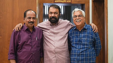 ജി. ആർ. അനിൽ, വി. ശിവൻകുട്ടി, ബിനോയ് വിശ്വം