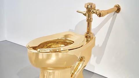 Golden toilet