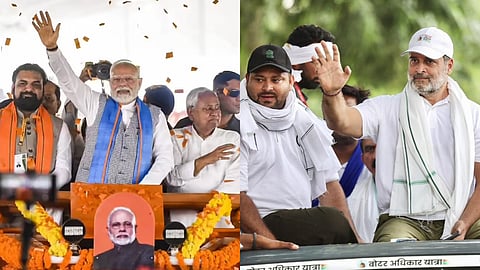 ഇന്ന് കൊട്ടിക്കലാശം; ബിഹാറിൽ
ഹൈ വോൾട്ടേജ് പ്രചരണവുമായി  മുന്നണികൾ, ആദ്യഘട്ട വോട്ടെടുപ്പ് വ്യാഴാഴ്ച 