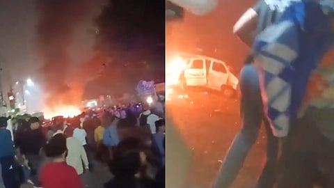 സ്ഫോടനത്തിൻ്റെ ദൃശ്യങ്ങൾ