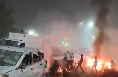 സ്ഫോടനത്തിൻ്റെ ദൃശ്യങ്ങൾ