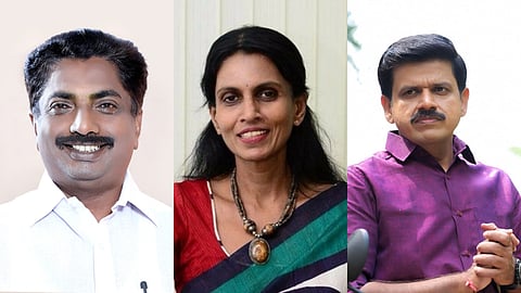 ബിജെപി സ്ഥാനാർഥി ആർ. ശ്രീലേഖ 'കപട'ഭക്ത; പ്രചാരണവുമായി സന്ദീപ് വാര്യരും മണക്കാട് സുരേഷും