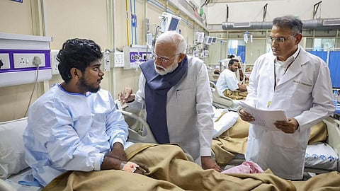  Modi visit  Lok Nayak Hospital Delhi