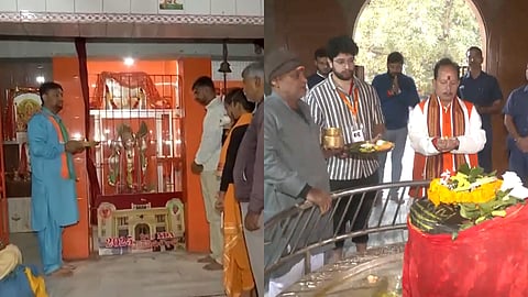 ക്ഷേത്രങ്ങളിൽ പൂജകൾ നടത്തുന്നതിൻ്റെ ചിത്രങ്ങൾ