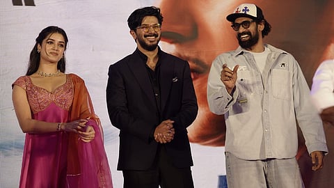 'കാന്ത' മൂവി പ്രമോഷനിൽ ഭാഗ്യശ്രീ ബോർസെ, ദുൽഖർ സൽമാൻ, റാണ ദഗ്ഗുബതി