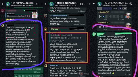 നേരിട്ടും വാട്സ്ആപ്പ് ഗ്രൂപ്പിലും ശാസന, നടപടി എടുക്കുമെന്നും കളക്ടറുടെ താക്കീത്; ആലപ്പുഴയിൽ ബിഎൽഒമാർക്ക് കടുത്ത ജോലി സമ്മർദമെന്ന് പരാതി
