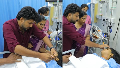 വിവാഹദിനത്തിൽ അപകടത്തിൽപെട്ട് വധുവിന് പരിക്ക്; ആശുപത്രിയിലെത്തി താലികെട്ടി വരൻ 