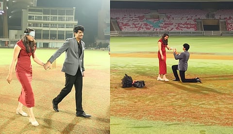 അവള്‍ 'യെസ്' പറഞ്ഞു!  ലോകകപ്പ് സ്വന്തമാക്കിയ അതേ വേദിയില്‍ വച്ച് സ്മൃതി മന്ദാനയെ പ്രൊപ്പോസ് ചെയ്ത് പലാഷ് മുച്ചല്‍ | വീഡിയോ