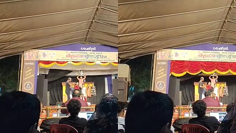 കർട്ടൻ താഴ്ത്താൻ ആവശ്യപ്പെടുന്നതിൻ്റെ ദൃശ്യങ്ങൾ