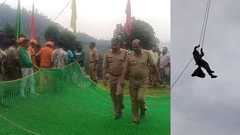 ആശ്വാസം...!!  ഇടുക്കിയിൽ സ്കൈ ഡൈനിങ്ങിൽ കുടുങ്ങിയ മുഴുവൻ വിനോദ സഞ്ചാരികളെയും താഴെയിറക്കി