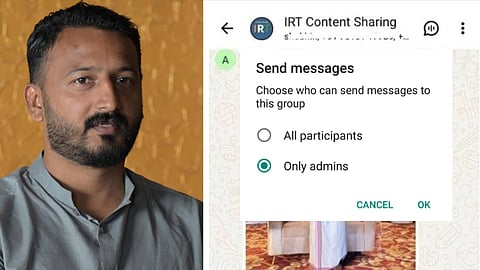 സ്ത്രീവിരുദ്ധ പരാമർശം വേണ്ട... കോൺഗ്രസിൻ്റെ 'ഇൻസ്റ്റൻ്റ് റെസ്പോൺസ് ടീം' വാട്‌സ്ആപ്പ് ഗ്രൂപ്പ് 'അഡ്മിൻ ഒൺലി' 