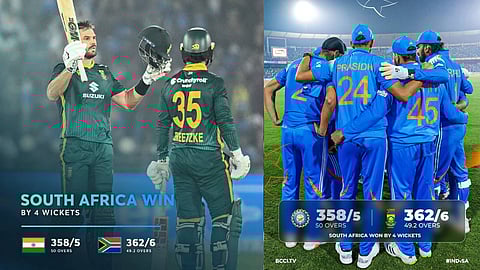 ദക്ഷിണാഫ്രിക്കയുടെ റെക്കോര്‍ഡ് ചേസിങ്; രണ്ടാം ഏകദിനത്തില്‍ ഇന്ത്യയെ തകര്‍ത്തു 