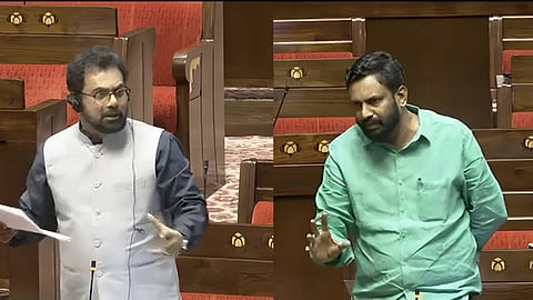 ജോൺ ബ്രിട്ടാസ് എംപിയും സന്തോഷ് കുമാർ എംപിയും