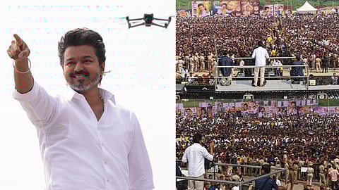 VIjay TVK, കരൂർ ആൾക്കൂട്ട ദുരന്തത്തിന് ശേഷം വിജയ് പങ്കെടുക്കുന്ന ആദ്യത്തെ പൊതുറാലിയായിരുന്നു ഇത്.