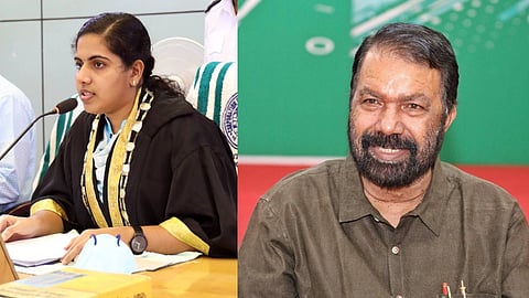 ആര്യാ രാജേന്ദ്രൻ, വി. ശിവൻകുട്ടി