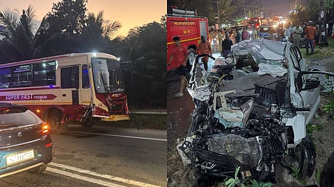 വാഹനാപകടത്തിൻ്റെ ദൃശ്യങ്ങൾ