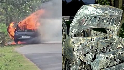 ധോണിയിൽ കാറിന് തീപിടിച്ച് മരിച്ചയാളുടെ മൃതദേഹം തിരിച്ചറിഞ്ഞു; മരിച്ചത് കാർ ഉടമ പോൾ ജോസഫ്