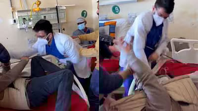 ആദ്യം പരുഷമായി സംസാരം, പിന്നാലെ തല്ല്; ഷിംലയിലെ ഇന്ദിരാഗാന്ധി മെഡിക്കൽ കോളേജിൽ രോഗിക്ക് ഡോക്ടറുടെ ക്രൂരമർദനം