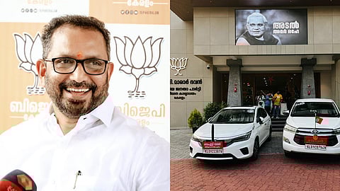 'കട്ട വെയ്റ്റിംഗ് കേരള സ്റ്റേറ്റ് -1'; മാരാർജി ഭവനിലെ സർക്കാർ കാറുകളുടെ ചിത്രം പങ്കുവച്ച് കെ. സുരേന്ദ്രൻ