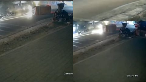 വെഞ്ഞാറമൂട്ടിൽ ടൂറിസ്റ്റ് വാൻ ബൈക്കിലിടിച്ച് അപകടം