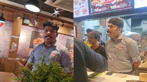 വിദ്യാർഥികളോട് കയർക്കുന്ന മാനേജർ