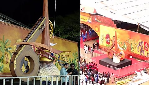 ചിലങ്ക മുതല്‍ പാലറ്റ് വരെ; കലോത്സവ നഗരിയിലെ പ്രധാന ആകര്‍ഷണമായി കൊടിമരം