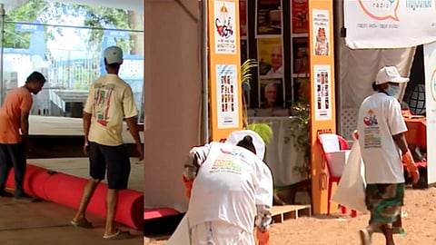 കലോത്സവത്തിൻ്റെ നിറം കെടാതെ കാത്തവർ; ആരവങ്ങൾക്ക് അപ്പുറം വെളിച്ചം തെളിയുന്ന വേദിക്ക് പിന്നിൽ ശബ്ദമില്ലാതെ പണിയെടുത്തവർ