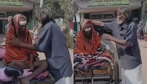 ആംബുലന്‍സിന് കൊടുക്കാന്‍ പണമില്ല, ശരീരം തളര്‍ന്ന ഭാര്യയുമായി വയോധികന്‍ ആശുപത്രിയിലെത്തിയത് 300 കിലോമീറ്റര്‍ റിക്ഷ ചവിട്ടി