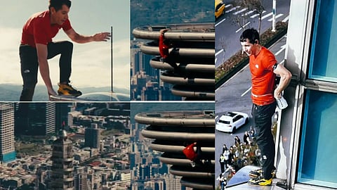 അമ്പരപ്പിക്കുന്ന വേഗത.. അതിലേറെ കൃത്യത; സുരക്ഷാ ഉപകരണങ്ങളേതുമില്ലാതെ 'തായ്‌പേയ് 101' കീഴടക്കി അമേരിക്കൻ പർവതാരോഹകൻ 