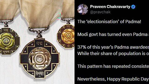 "ഭൂരിഭാഗം അവാർഡുകളും നൽകിയത് തെരഞ്ഞെടുപ്പ് നടക്കാനിരിക്കുന്ന സംസ്ഥാനങ്ങളിൽ";  പത്മാ അവാർഡ് തെരഞ്ഞെടുപ്പ് ലക്ഷ്യം വച്ചെന്ന് കോൺഗ്രസ്