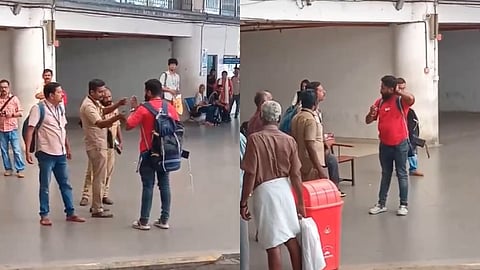 തൊടുപുഴ കെഎസ്ആർടിസി സ്റ്റാൻഡിൽ യാത്രക്കാരനെ ക്രൂരമായി മർദിച്ച് ജീവനക്കാർ