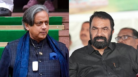 ശശി തരൂരിനെ ഭീഷണിപ്പെടുത്തി നിര്‍ത്തിയിരിക്കുകയാണ്, 
അദ്ദേഹത്തിൻ്റെ മുഖം കണ്ടാലറിയാം: വി. ശിവൻകുട്ടി