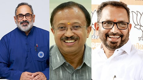 നേമത്ത് രാജീവ് ചന്ദ്രശേഖർ, കഴക്കൂട്ടത്ത് വി. മുരളീധരൻ, മഞ്ചേശ്വരത്ത് കെ. സുരേന്ദ്രൻ; നിയമസഭാ മണ്ഡലങ്ങളിലെ ബിജെപി സ്ഥാനാർഥി ചിത്രം തെളിയുന്നു