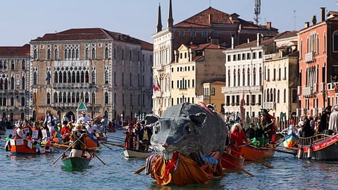 OLYMPIC THEMED CARNIVAL  IN VENICE 