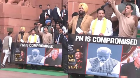 Opposition protest in Parliament