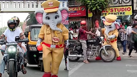 ട്രാഫിക് നിയമലംഘകരെ പിടികൂടി 'മോട്ടു'; സമൂഹമാധ്യമങ്ങളിലും വൈറലായി കേരള മോട്ടോർ വാഹന വകുപ്പിൻ്റെ വേറിട്ട ബോധവത്കരണം