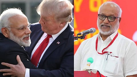 ട്രംപ് അന്താരാഷ്ട്ര കുറ്റവാളി, മോദി അത് തുറന്നു പറയുന്നില്ല; ഇരുവരും അളിയനും മച്ചാനും കളിക്കുന്നു: എം.എ. ബേബി
