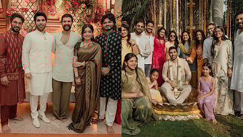 വിവാഹ ശേഷം പങ്കെടുക്കുന്ന ആദ്യ ആഘോഷം; അല്ലു അർജുന്റെ വസതിയിൽ രശ്മികയും വിജയ് ദേവരകൊണ്ടയും