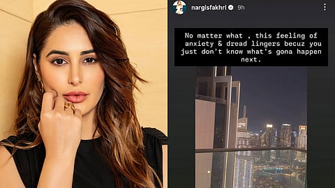 'ഉറങ്ങാൻ പറ്റുന്നില്ല, എപ്പോഴും ജാഗ്രതയിലാണ്'; ദുബായ്‌യിൽ നിന്നുള്ള ചിത്രം പങ്കുവച്ച് ബോളിവുഡ് താരം