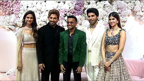 അല്ലു സിരീഷിന്റെ പ്രീ വെഡ്ഡിങ് റിസപ്‌ഷനിൽ ബേസിൽ ജോസഫ്