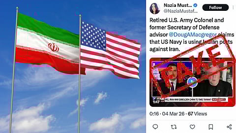 ndia Rejects Report Claiming US Using Its Ports For Iran Strikes