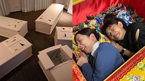 സമ്മർദം കുറയ്ക്കാൻ 'ശവപ്പെട്ടി ധ്യാനം'; മരണഭയത്തെ പോസിറ്റീവാക്കുന്ന ജപ്പാനിലെ പുതിയ വെൽനസ് ട്രെൻഡ്