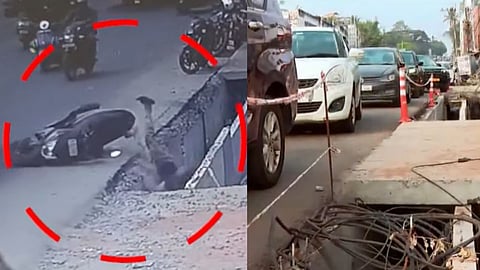 'ആദ്യം ഉദ്ഘാടനം, പണി പിന്നെ !' മാനാഞ്ചിറ-വെള്ളിമാടുകുന്ന് റോഡിലെ നടപ്പാത നിര്‍മാണം പാതിവഴിയിൽ  