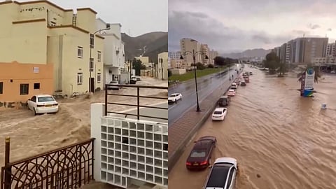 മിന്നൽ പ്രളയത്തിൻ്റെ ദൃശ്യങ്ങൾ