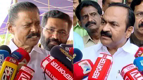 സതീശൻ നൊബേൽ കിട്ടാനായി നുണ പറയുന്ന ആളാണെന്ന് എം.വി. ഗോവിന്ദൻ; ഏറ്റവും വലിയ നുണയന്മാരിൽ ഒരാളാണ് ഗോവിന്ദനെന്ന് വി.ഡി. സതീശൻ 