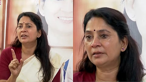 "ആ വാക്കുകൾ ഞെട്ടലും വേദനയുമുണ്ടാക്കി, ഒരു സ്ത്രീയോടും പറയാൻ പാടില്ലാത്തതാണ്"; വാർത്താ സമ്മേളനത്തിനിടെ വിതുമ്പി യു. പ്രതിഭ