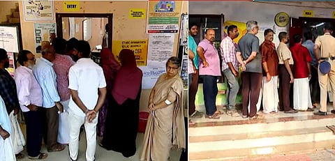 പോളിങ് ബൂത്തുകളിൽ നീണ്ട നിര